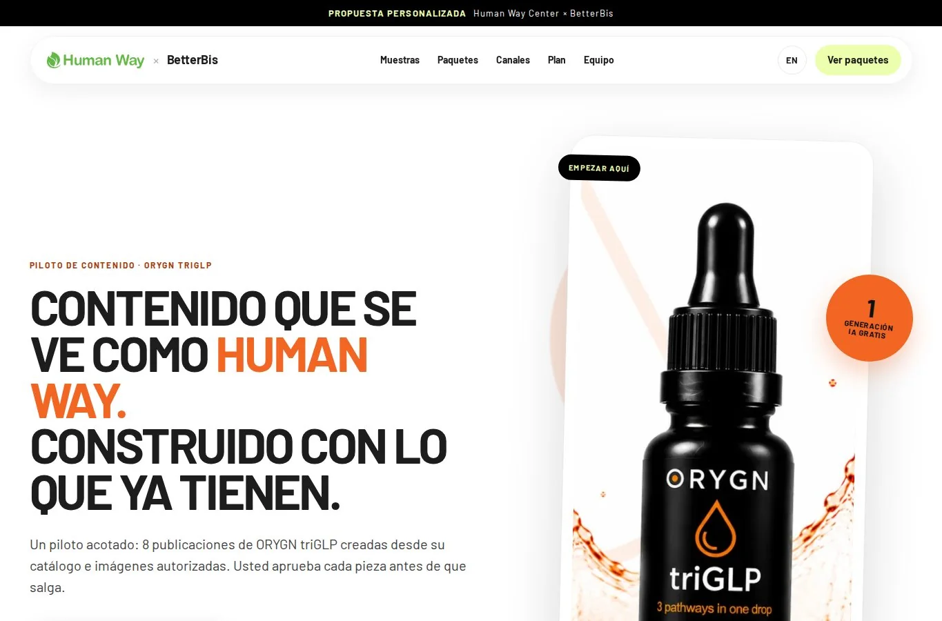 Bilingual Human Way Center content proposal